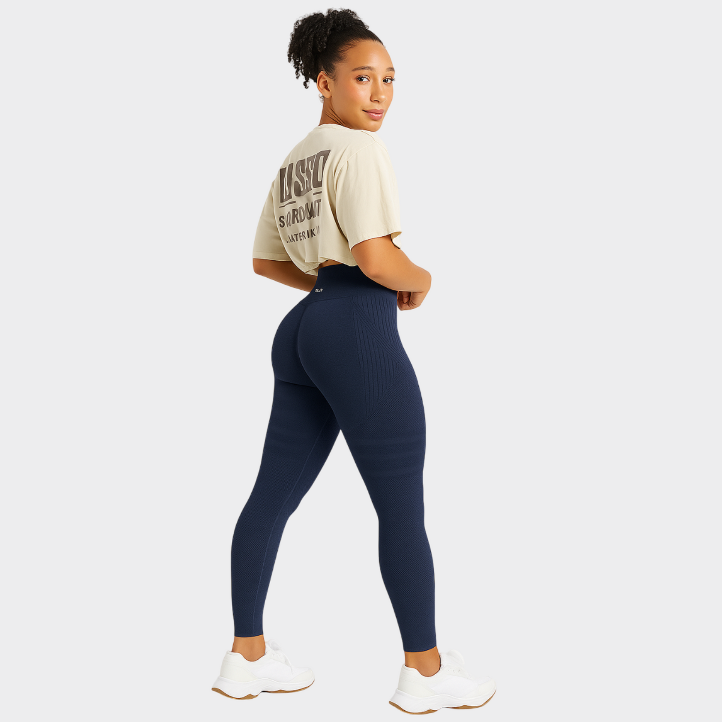 3D Leggings  - Blau