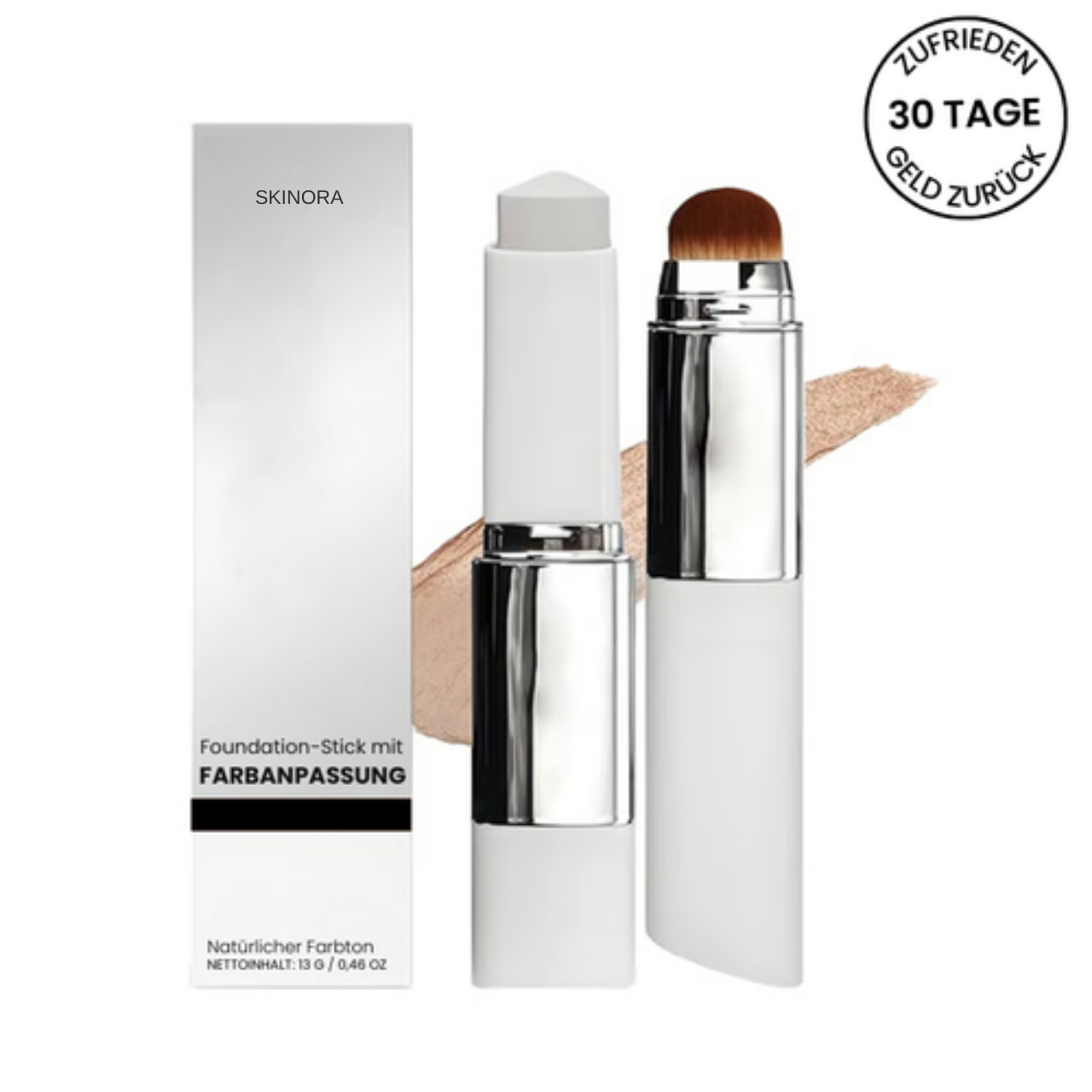 2-in-1 Foundation mit integriertem Pinsel